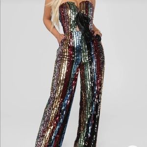 Rainbow Sequin Jumpsuit